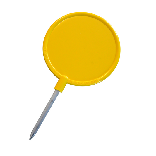 Tee-markering modell Round, Ø 12 cm, gul