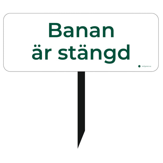 Golfskylt: Banan är stängd