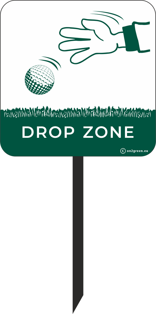 Golfskylt art. 53: "Dropping zone" (20x20 cm)