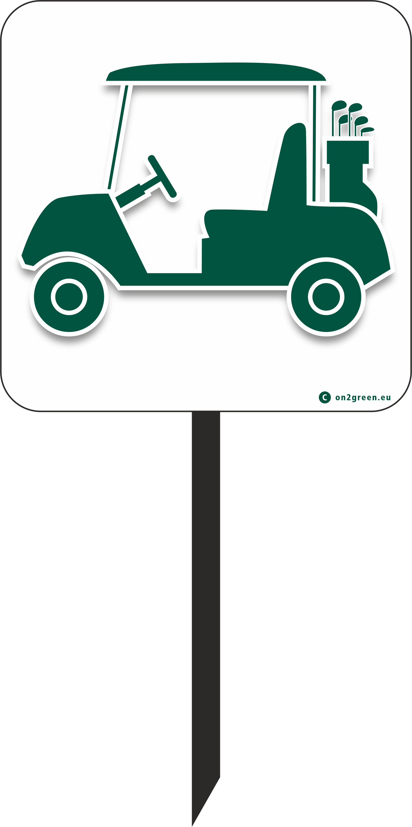 Golfskylt art. 58: "Körväg för golfbil" (20x20 cm)