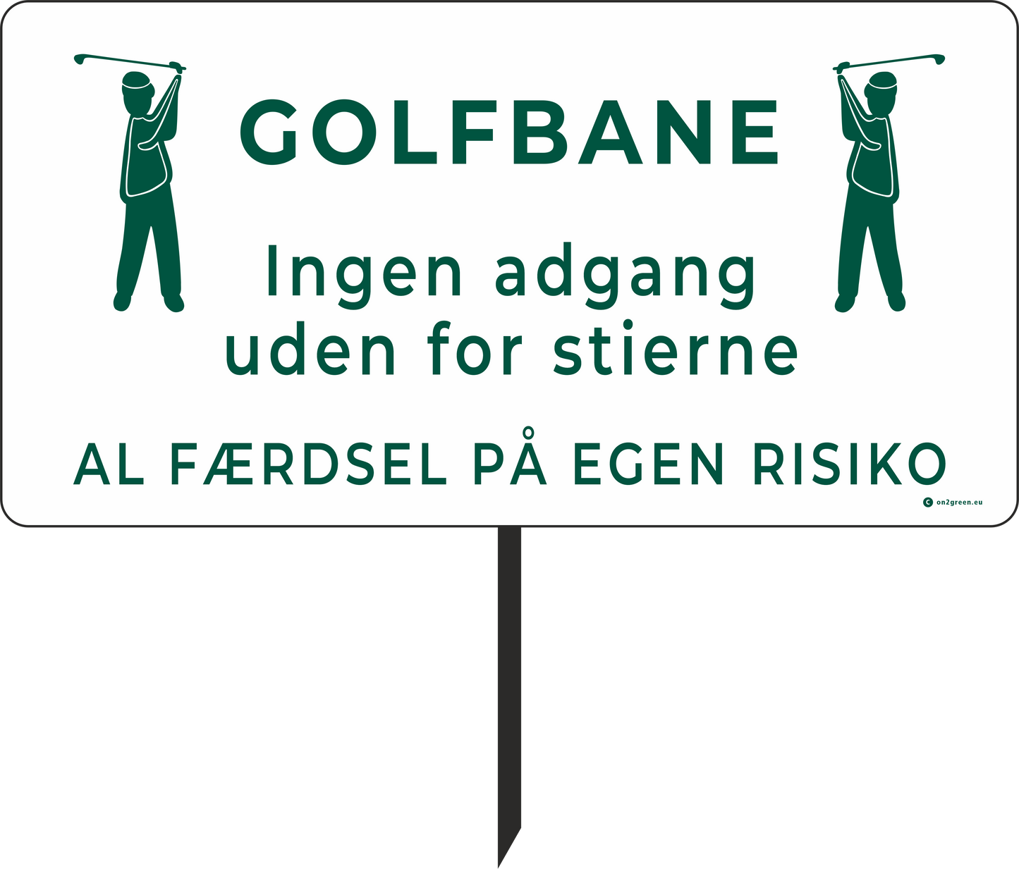 Golfskylt art. 181: "Golfbana" (60x31 cm)