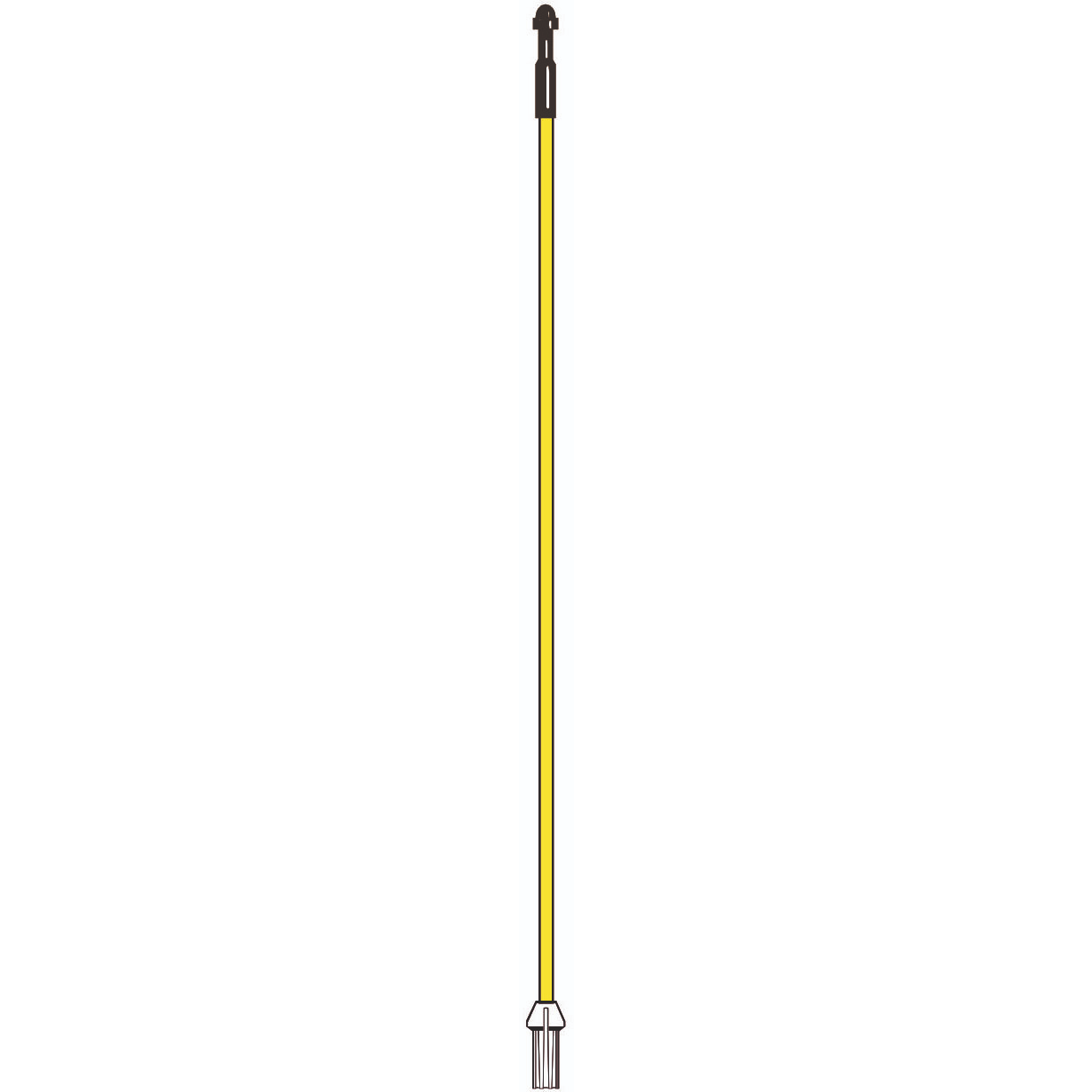 Golfflaggstang 7,5 fot i gul