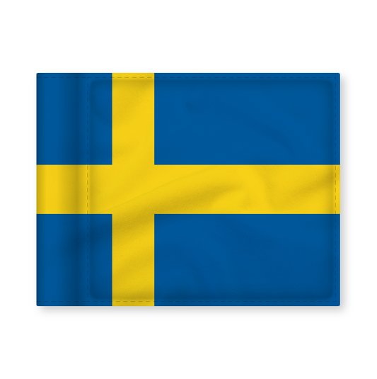 Puttinggreen flagga, nationalflagga Sverige, 200 gram flaggduk