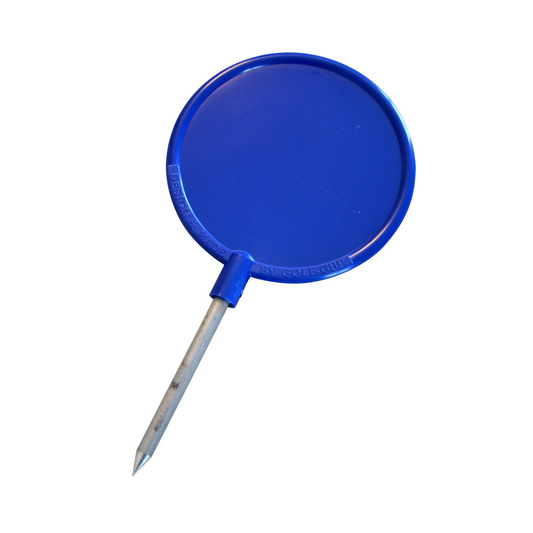Tee-markering modell Round, Ø 12 cm, blå
